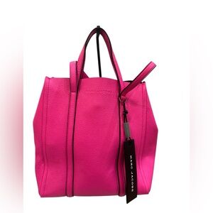 Marc Jacobs - The Tag 27 Leather Tote - Bright Diva Pink Pebbled Leather - NWT